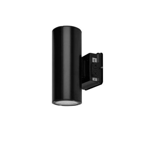 10 / 16 / 20 Watt Adjustable LED Outdoor Wall Sconce: black finish