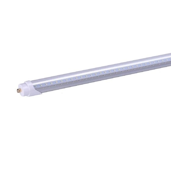 44 Watt 8 Foot T8 LED Tube: clear lens view