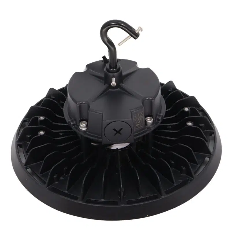 80 / 100 / 150 Watt Adjustable LED UFO High Bay: top-down perspective