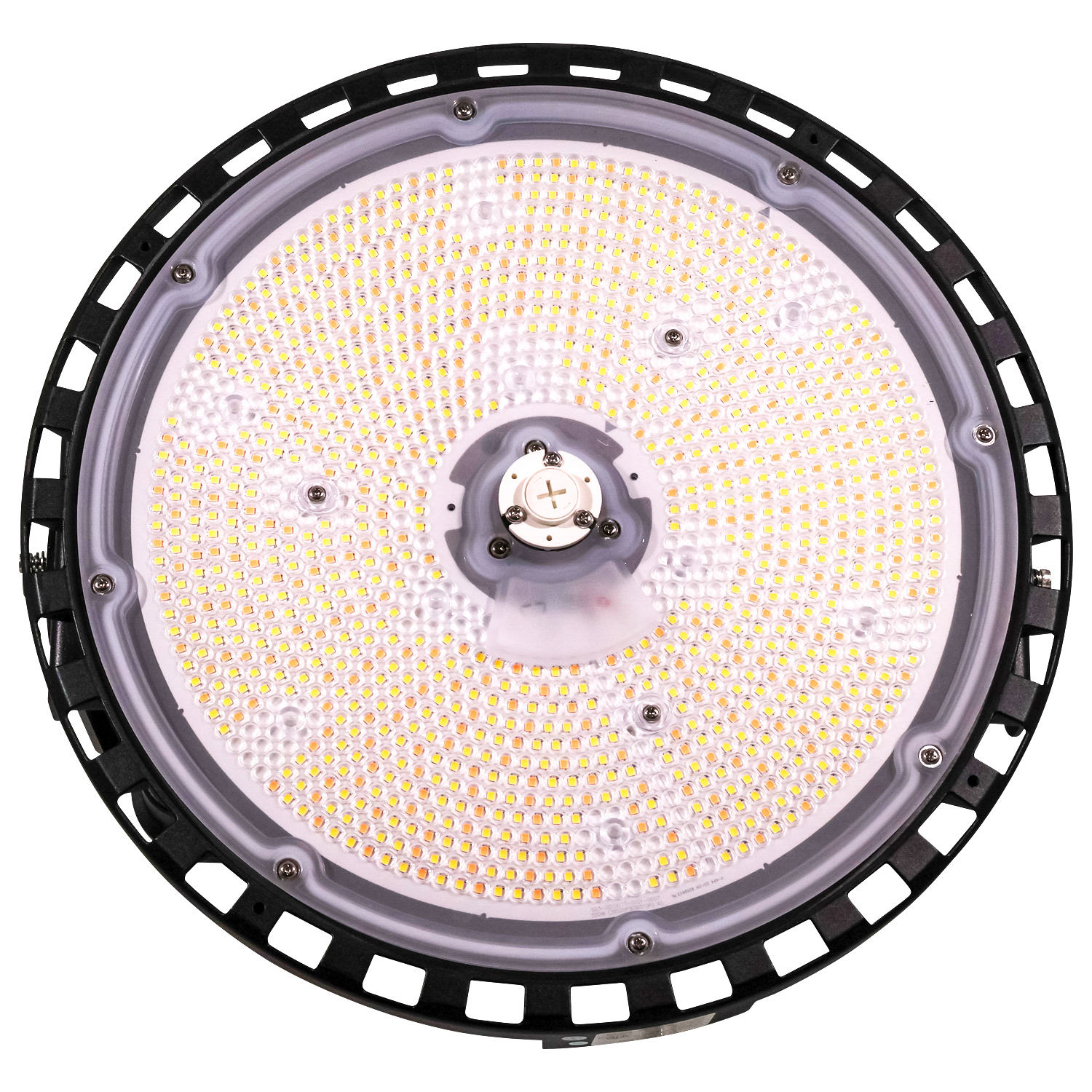 250 / 375 / 500 Watt Adjustable UFO LED High Bay: lens view