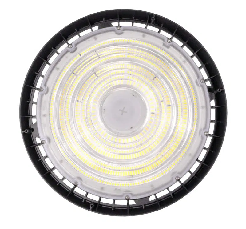 100 / 150 / 200 Watt Adjustable UFO LED High Bay: lens view