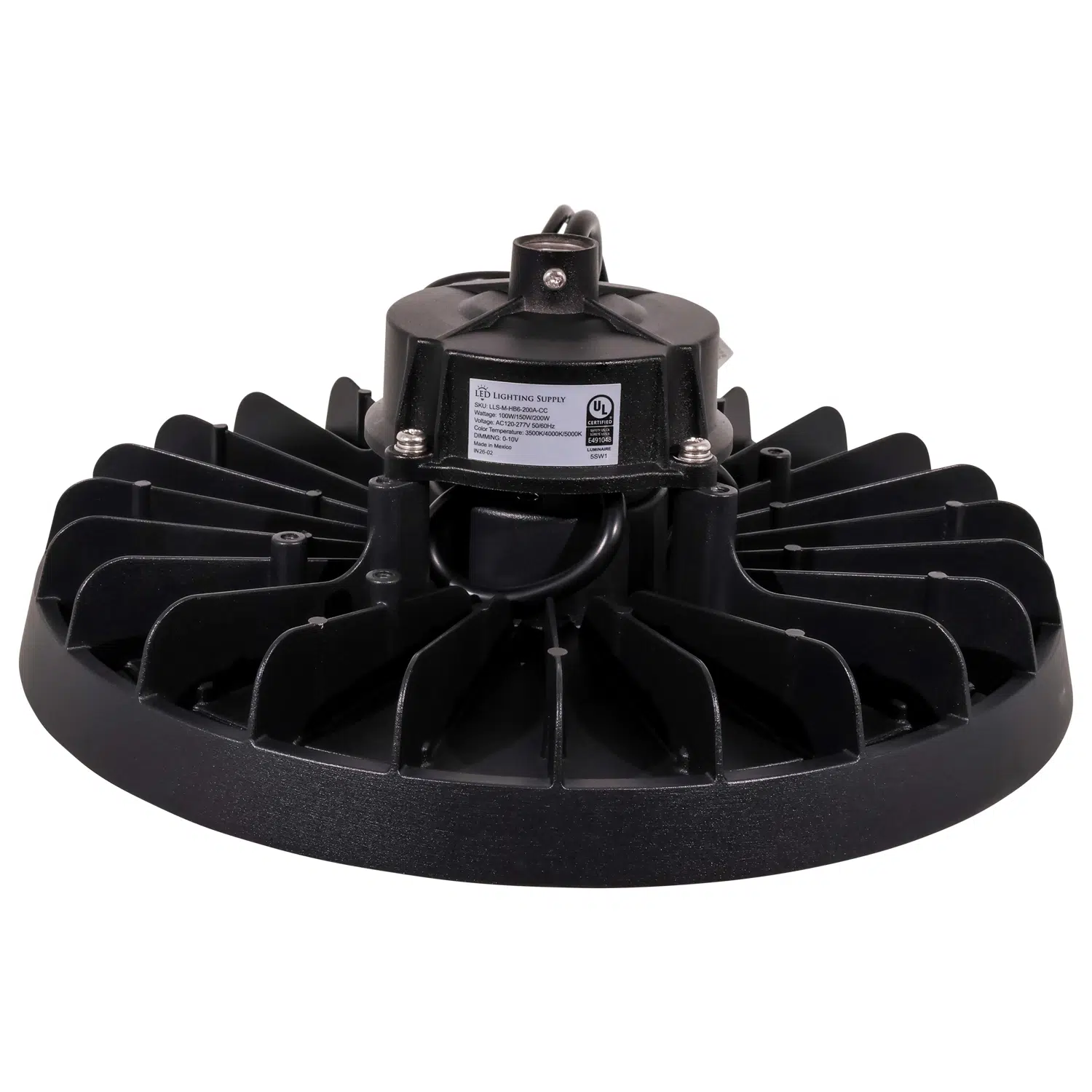 100 / 150 / 200 Watt Adjustable UFO LED High Bay: side view