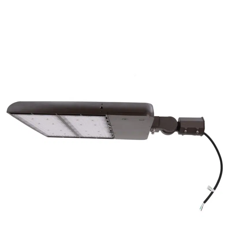 240 / 320 / 400 Watt Adjustable LED Sport Court Area Light: detailed view of bronze housing