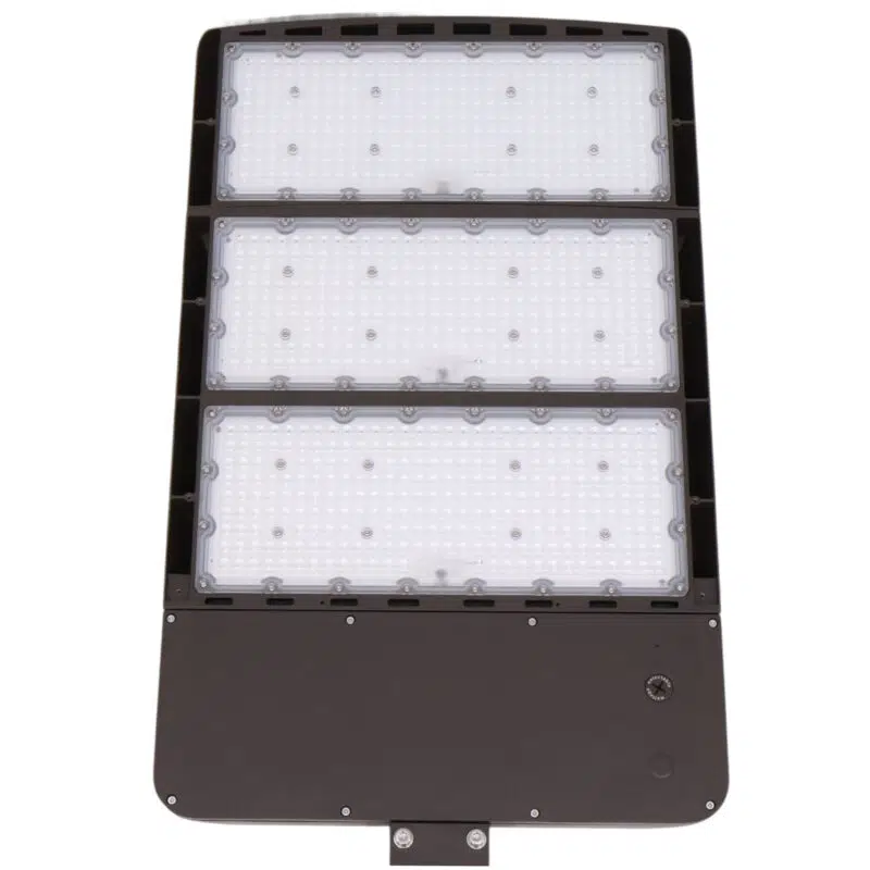 360 / 480 / 600 Watt Adjustable LED Area Light: angled display view