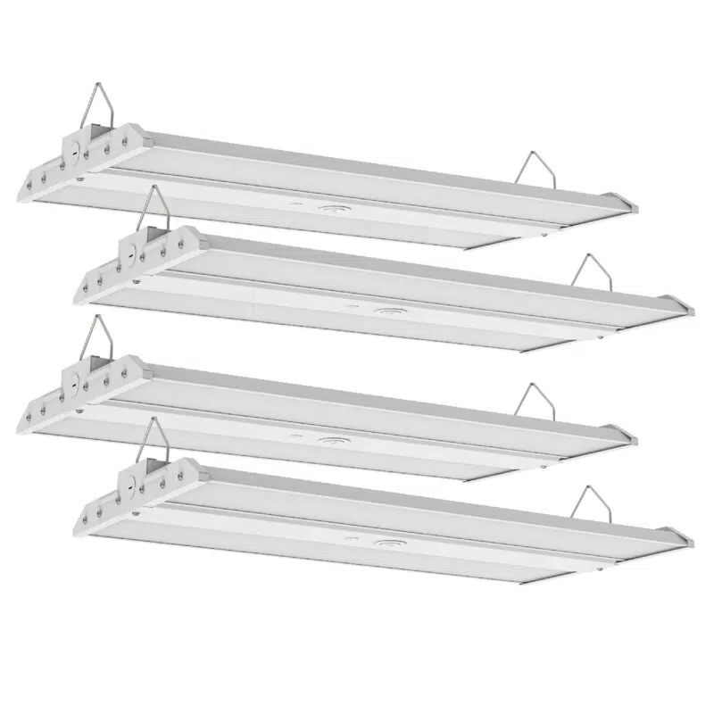 90 / 120 / 165 Watt Adjustable LED Linear High Bay Light: four-pack display