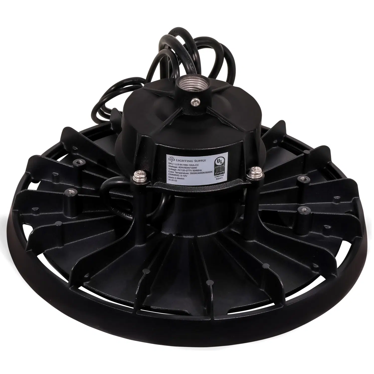 60 / 80 / 100 Watt Adjustable UFO LED High Bay: top view