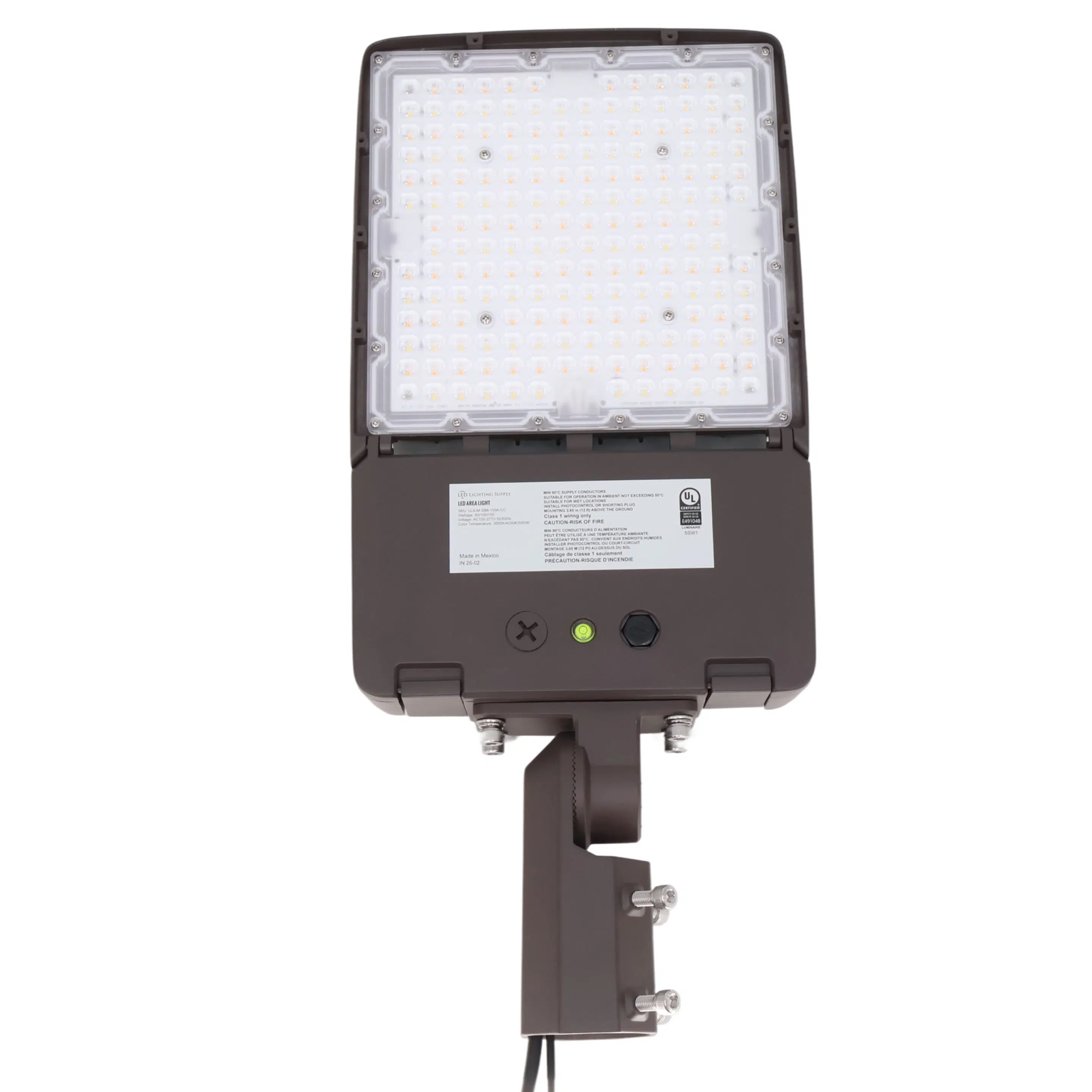 80 100 150 Watt Adjustable Led Shoebox Area Light 10,400 To 19,500 Lumens 3000k 4000k 5000k Color Adjustable 120v 277v Display (2)