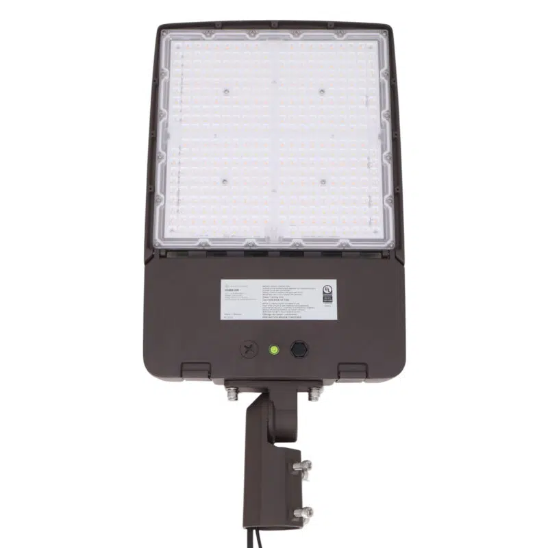 200 / 240 / 300 Watt Adjustable LED Shoebox Area Light: upward angle view