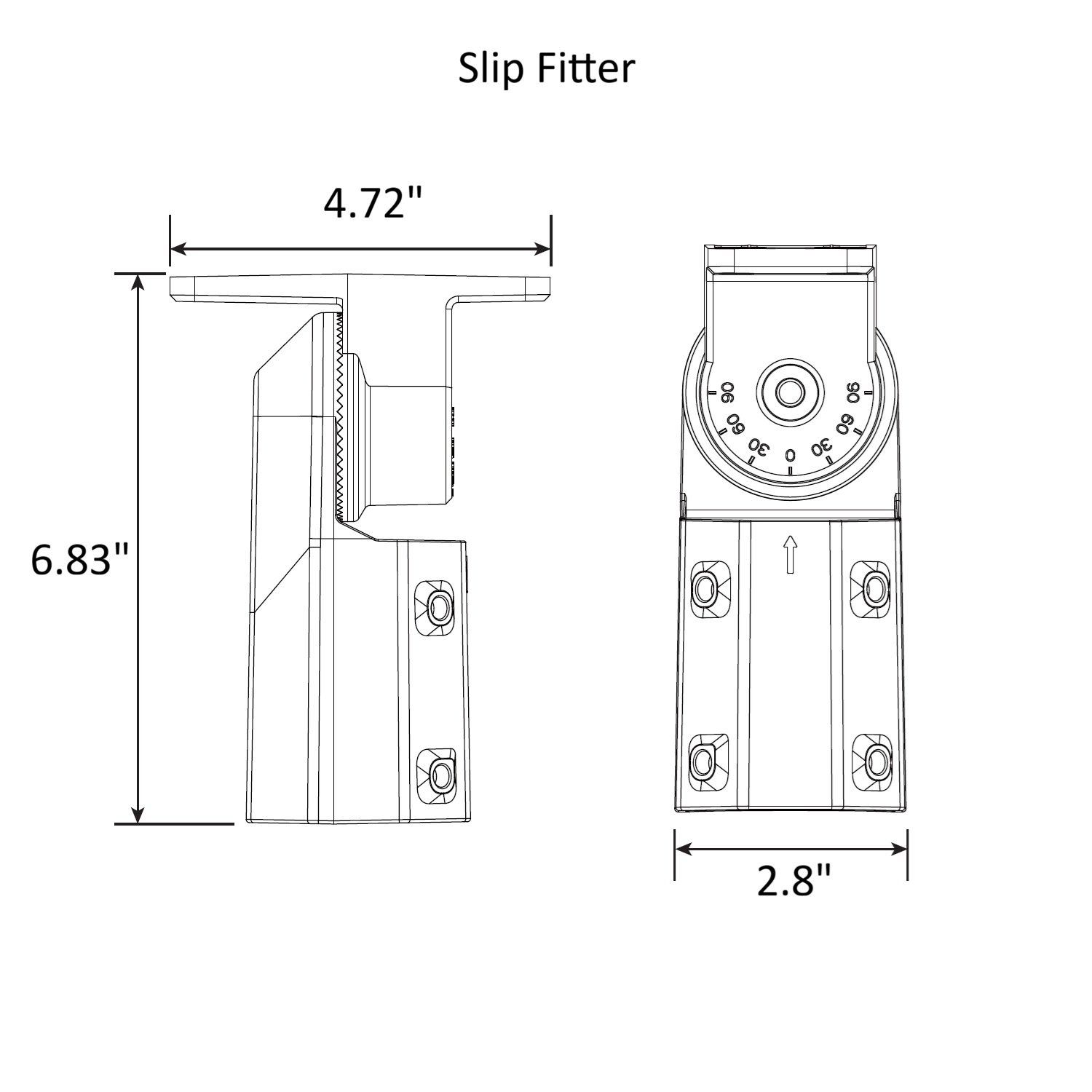 Slip Fitter Dimensions For Lls M Sb6 Shoe Box Area Lights