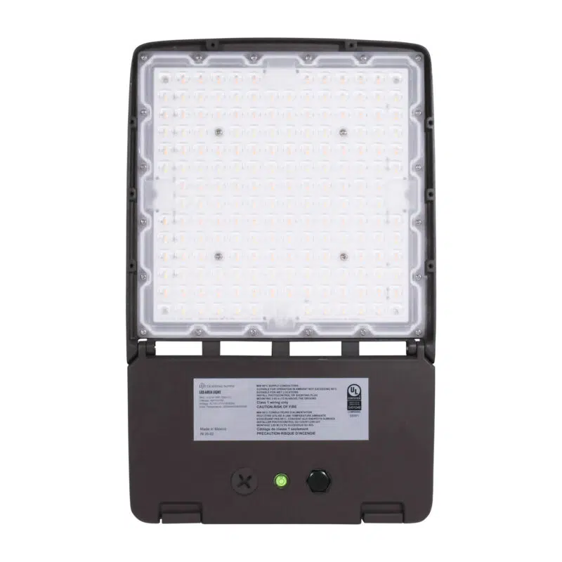 80 / 100 / 150 Watt Adjustable LED Shoebox Area Light: lens angle view