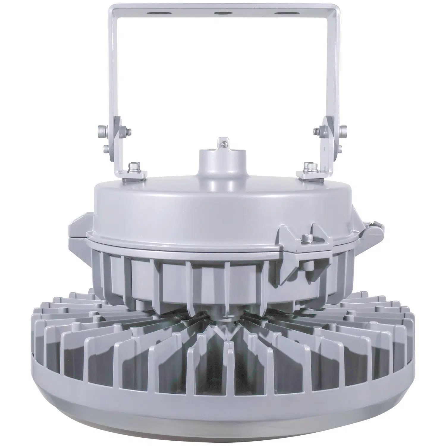 200 Watt Round Explosion Proof LED Light: side angle view