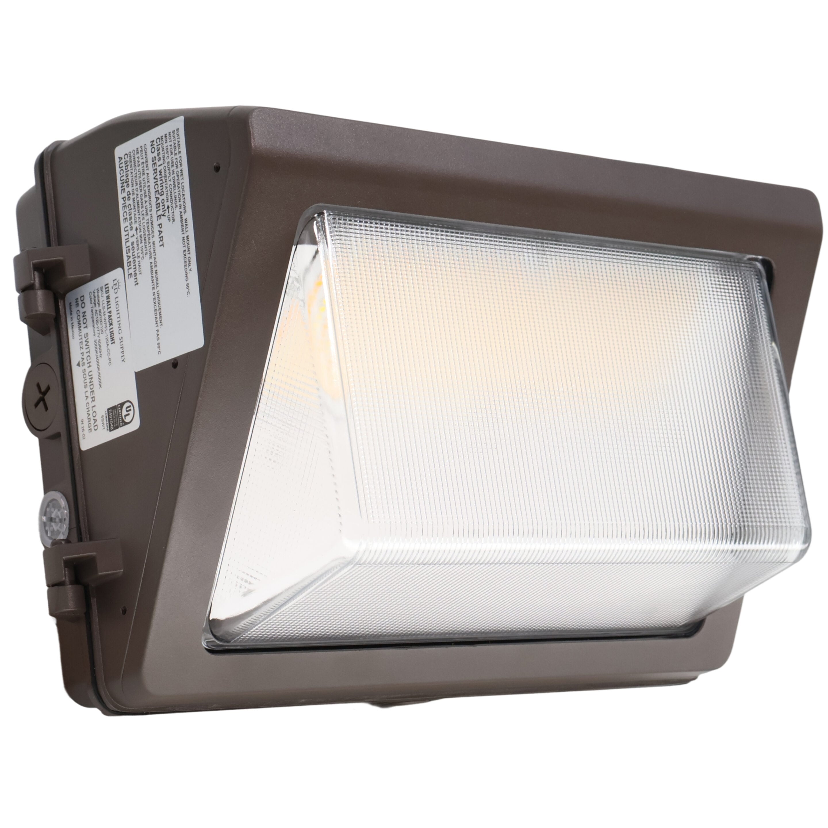 80 100 120 Watt Adjustable Led Wall Pack 11,200 To 16,800 Lumens 3000k 4000k 5000k Adjustable 100 277v Built In Photocell Display