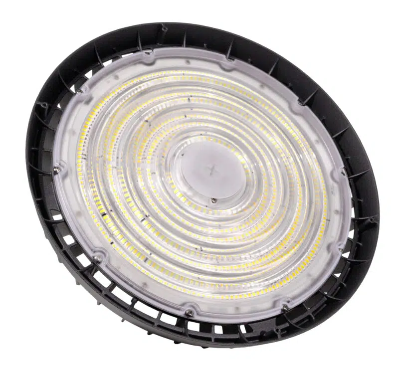 200 / 240 / 300 Watt Adjustable UFO LED High Bay: lens angle view