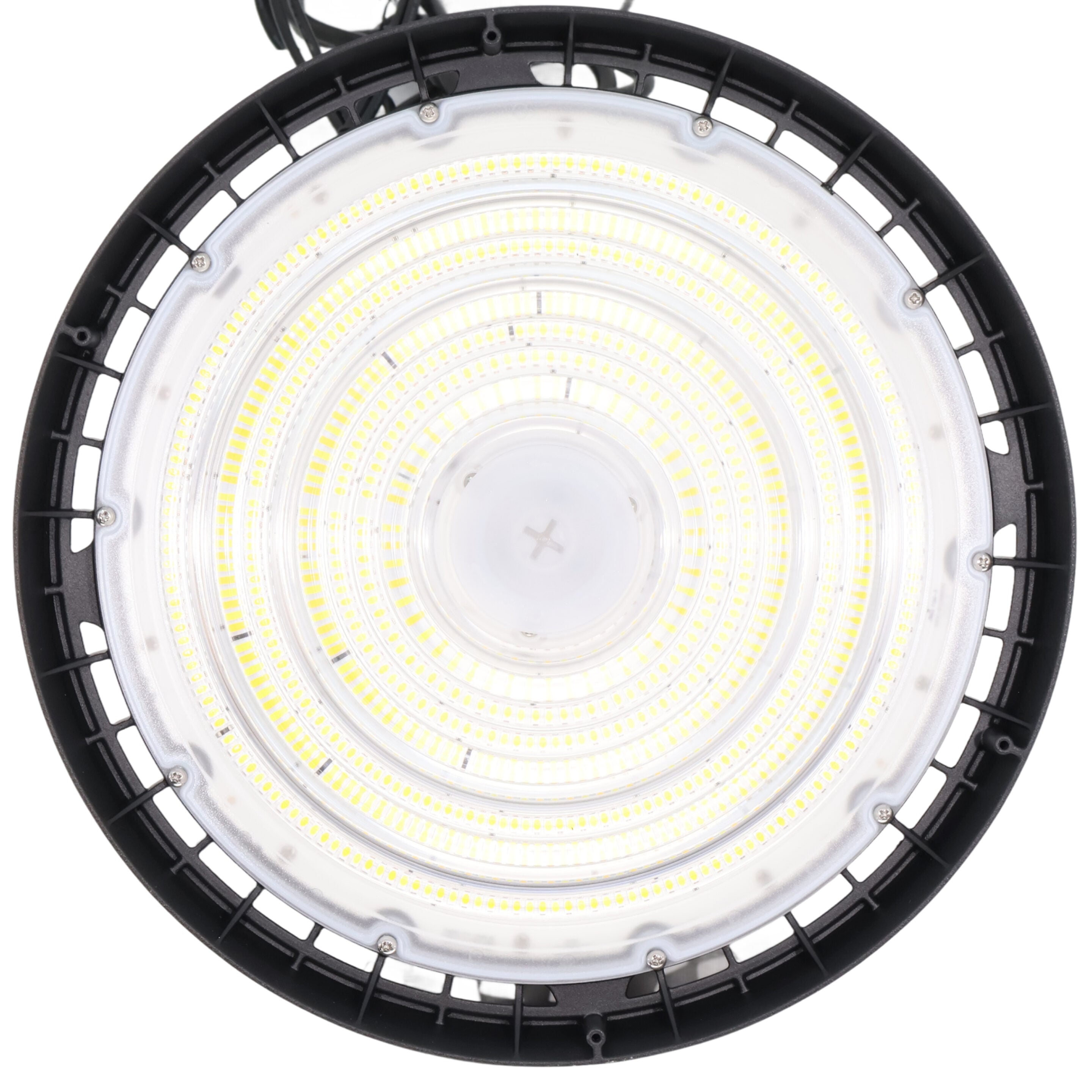 200 / 240 / 300 Watt Adjustable UFO LED High Bay: looking up view