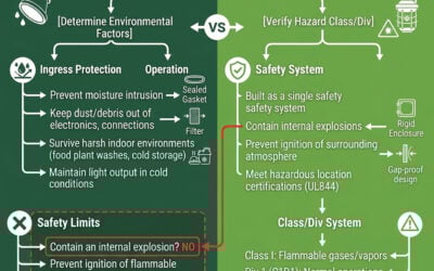 When to Use Vapor Proof Lights vs. Explosion Proof Lights (C1D1 / C1D2)