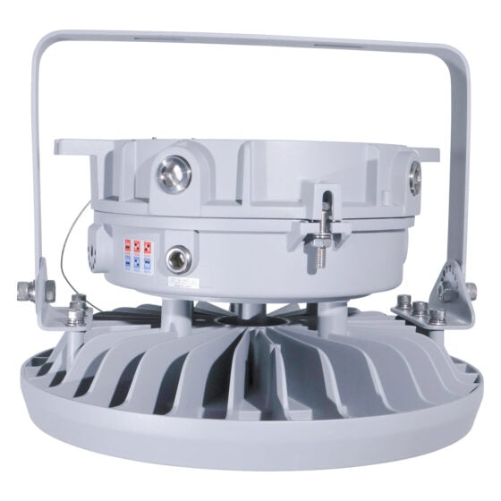 120 / 150 / 200 Watt Adjustable Round Explosion Proof LED Light: side view