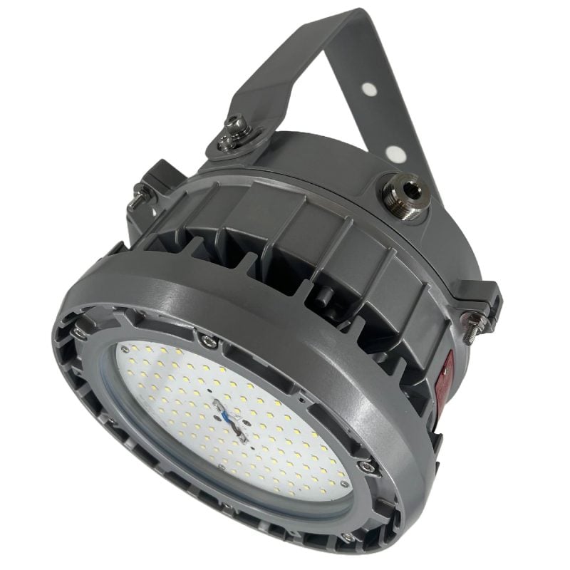 30 / 53 / 75 Watt Adjustable Round Explosion Proof LED Light: bottom view