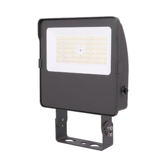 90 / 125 / 155 Watt Adjustable LED Flood Light: yoke mount with photocell