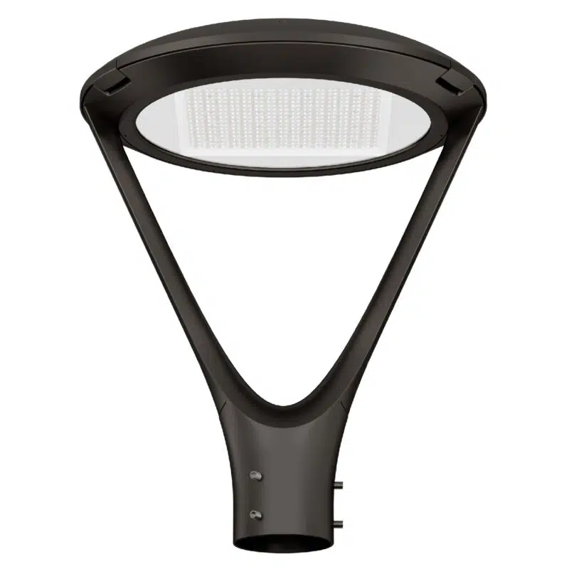 Bronze Post Top Light Slip Fitter 2 Arm Design