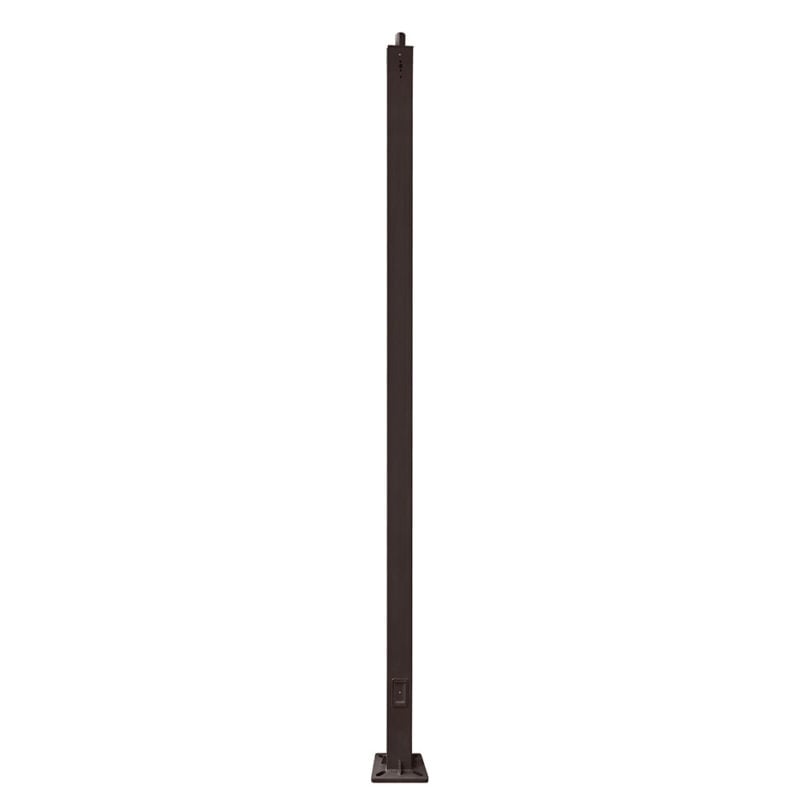39 Foot Steel Square 6 Inch Anchor Base Pole Bronze