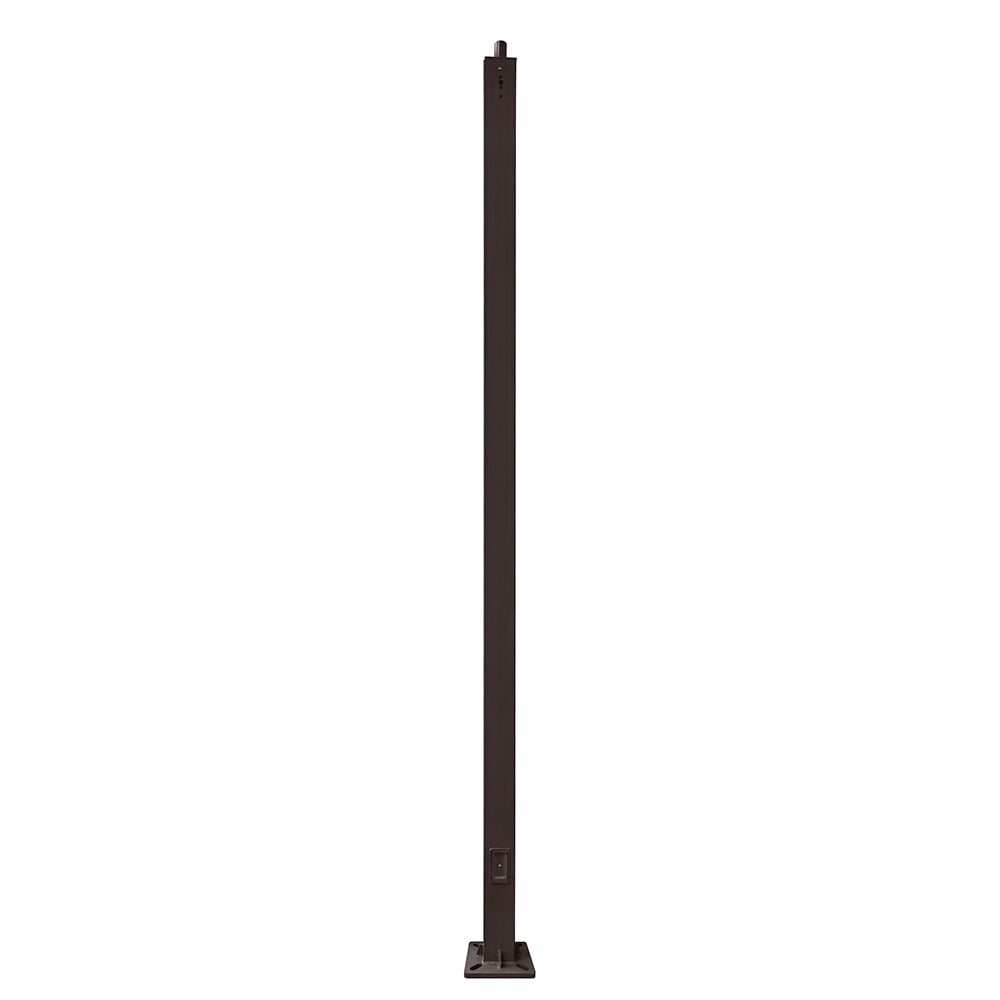 39 Foot Steel Square 6 Inch Anchor Base Pole Bronze