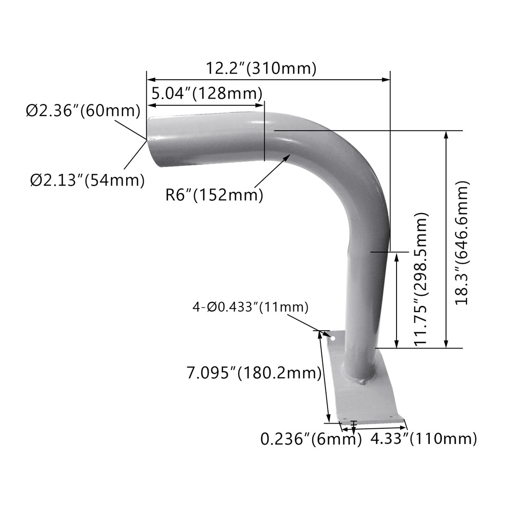 6 T O 9.5 Inch Wood Bullhorn Arm