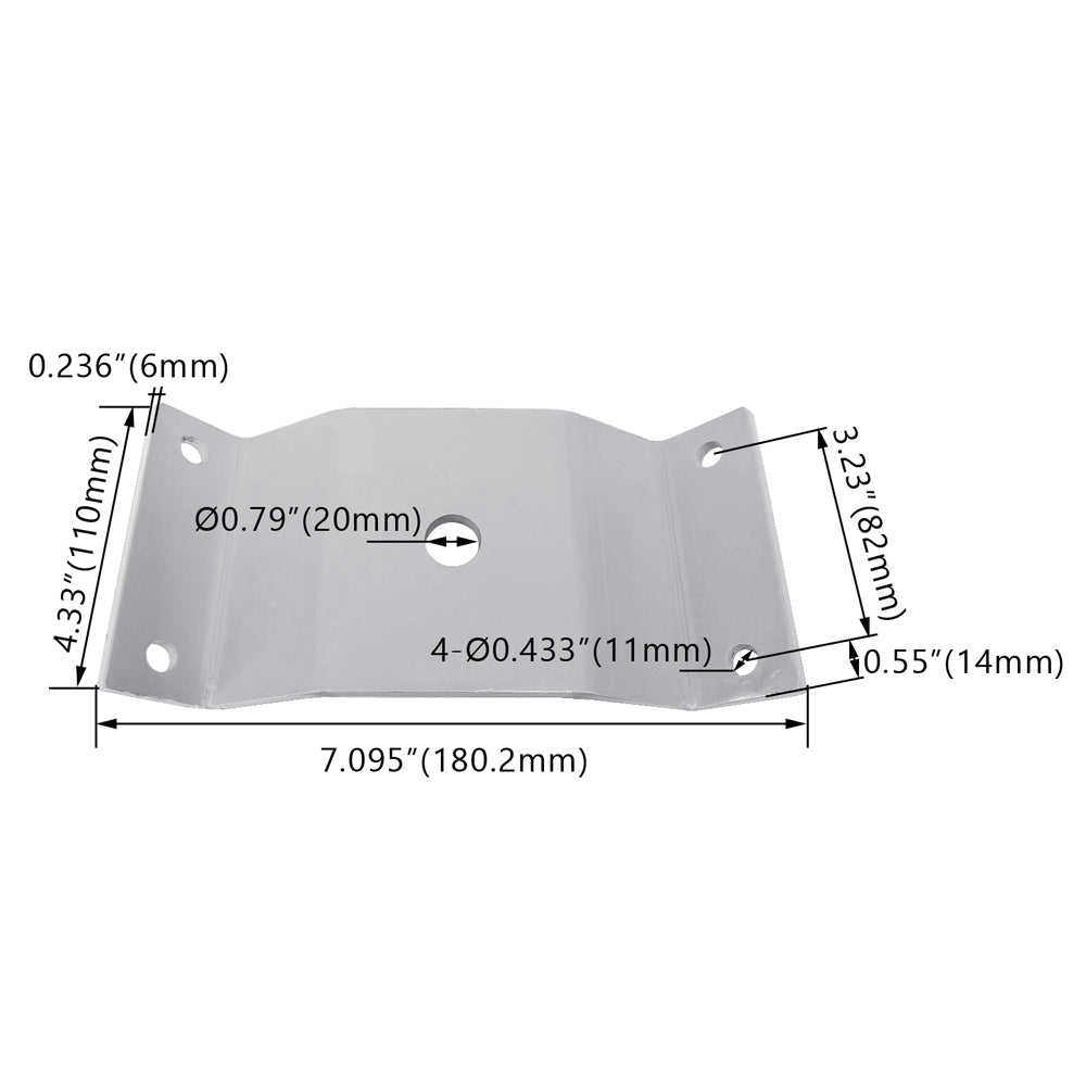 6 To 9.5 Inch Wood Bullhorn Plate