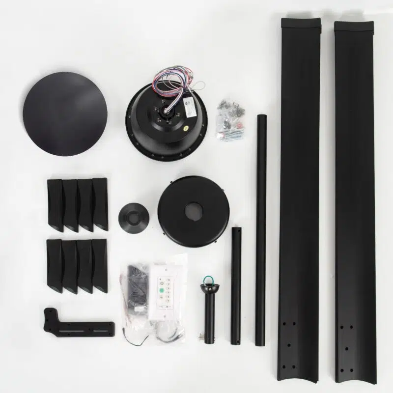 84 Inch Commercial Ceiling Fan: assembly parts view