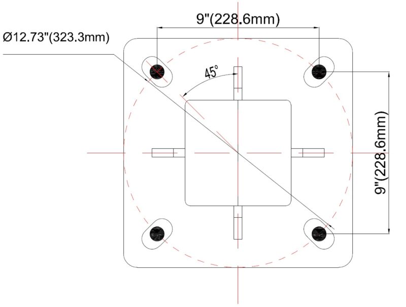Bolt Pattern For 39 Foot Square Pole Detailed Dimensions