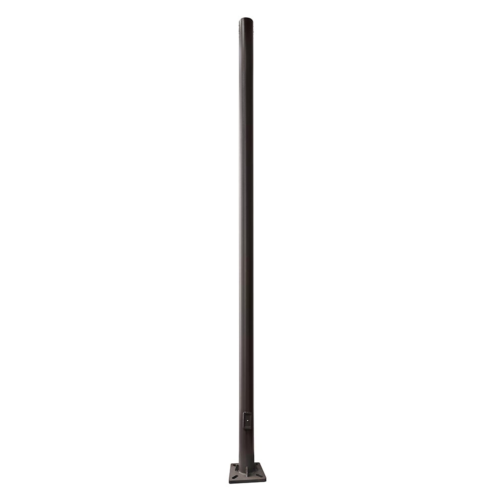 Straight 39 Foot Round Steel Pole Anchor Base Bronze
