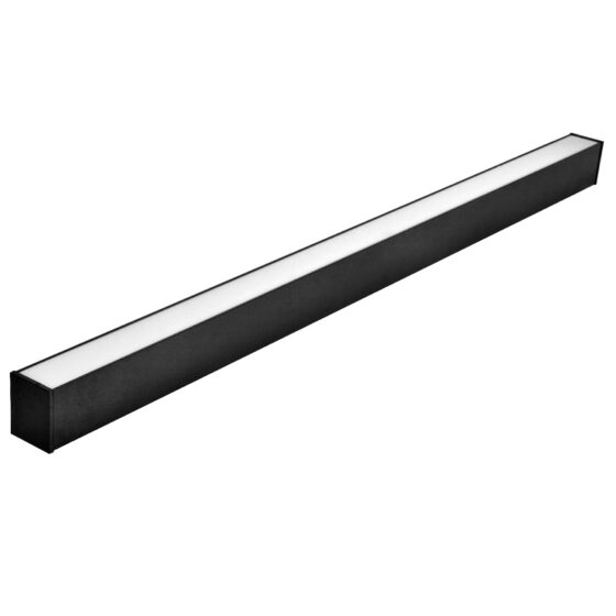 Black Architectural Linear Light 4 Foot Up Down Light Bottom