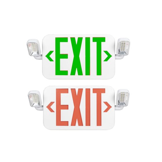 Red Green Combo Exit Sign