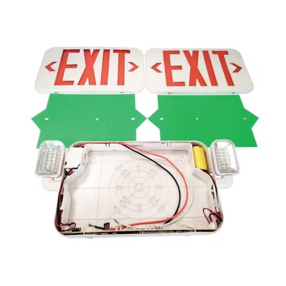 Red Green Inserts For Combo Exit Sign