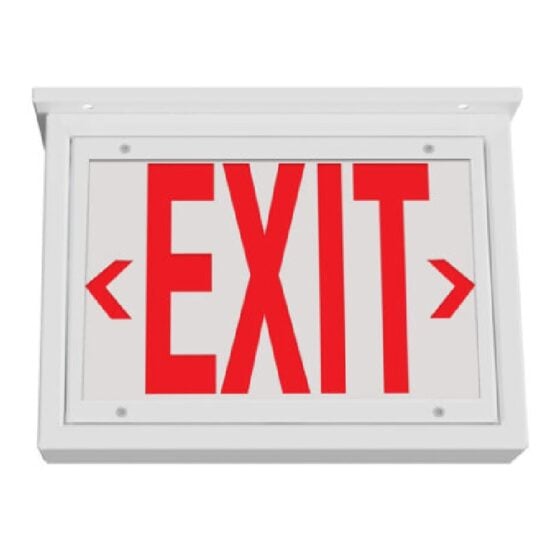 Detention Grade LED Exit Sign New York City Approved: front view