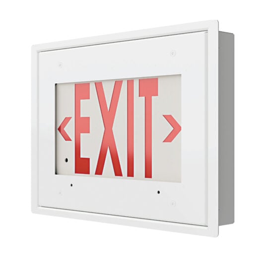 Recessed Detention Grade Exit Sign